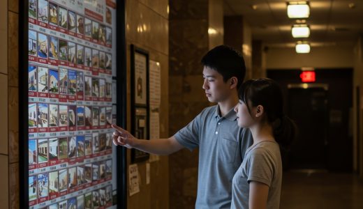 【画像4枚】ラブホのロビーで部屋を選んでいる初々しいカップル